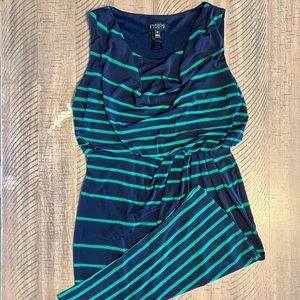Dress size 6 navy and green